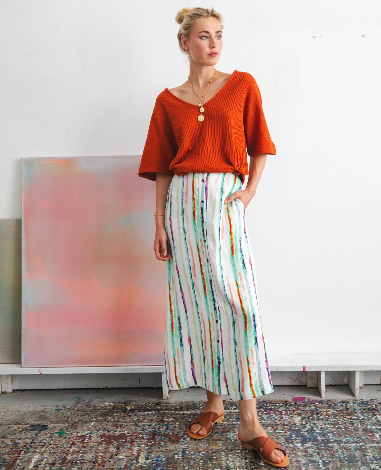 Sienna skirt Paint lines