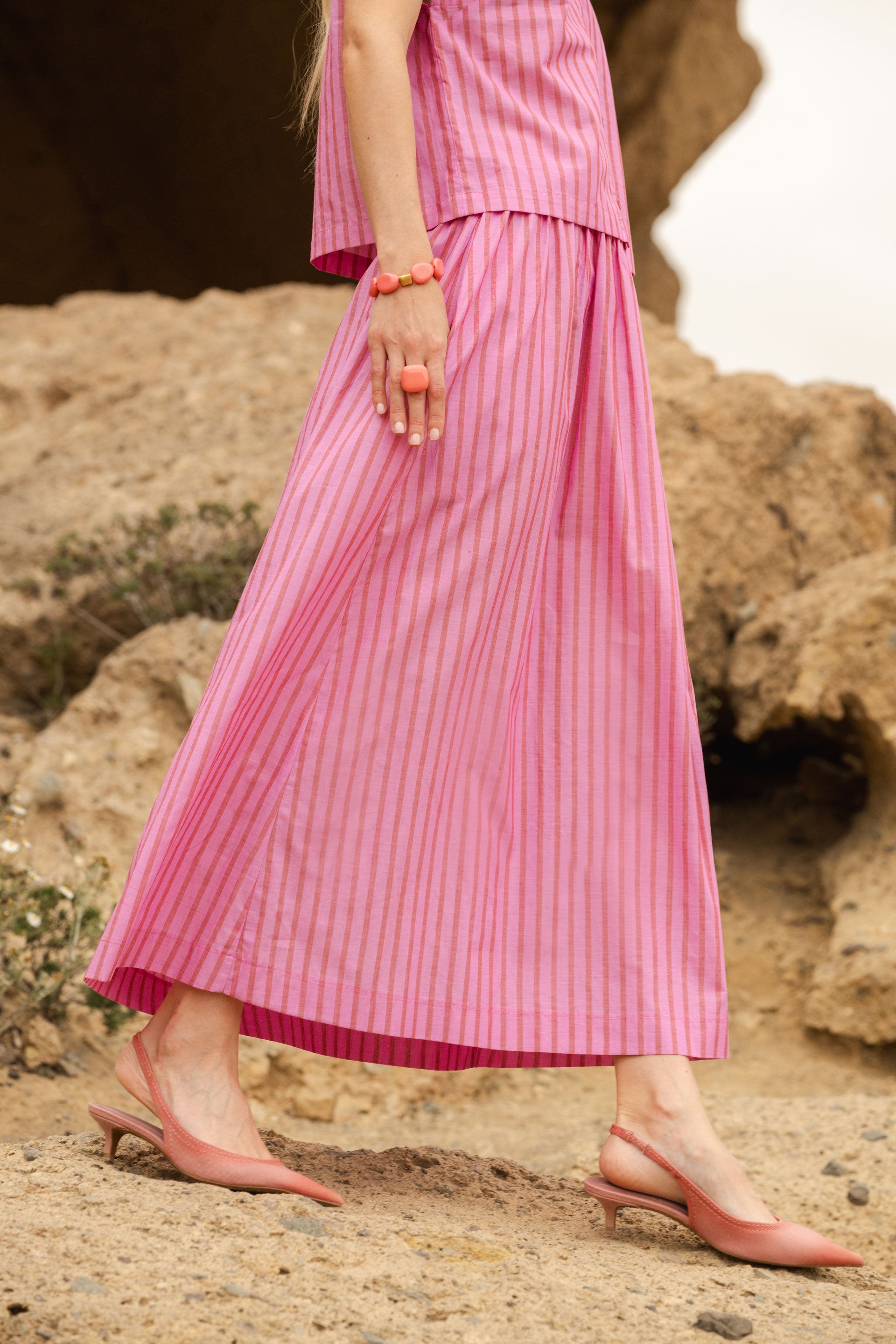 Coco skirt Pink stripe – Mon Col Anvers
