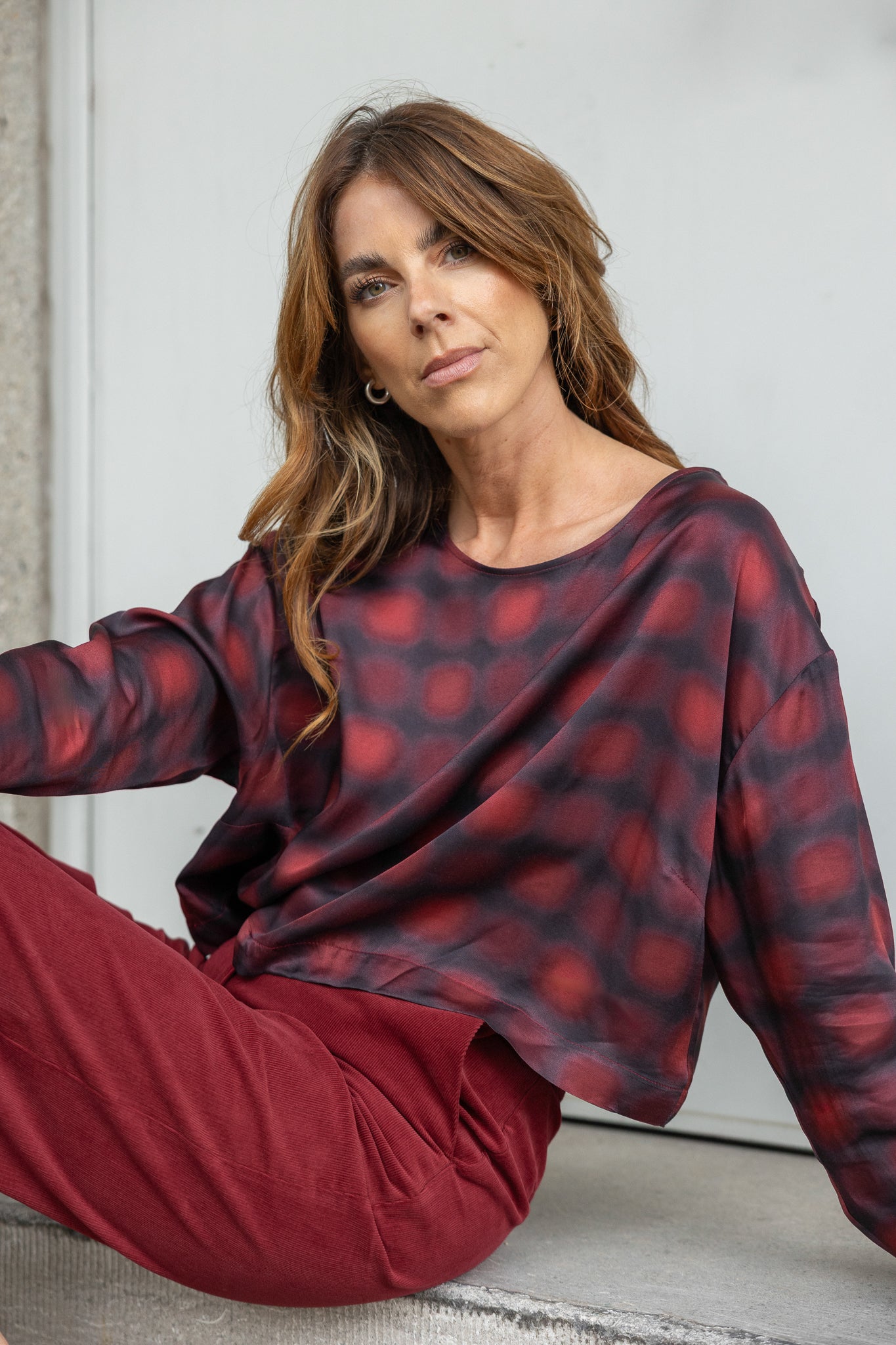 Candy blouse Burgundy blur