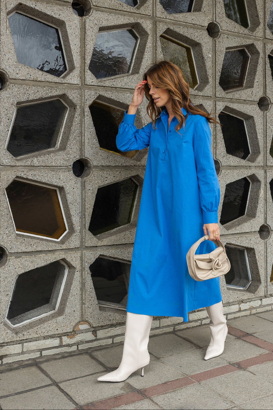 Polly Jean Dress Bright blue