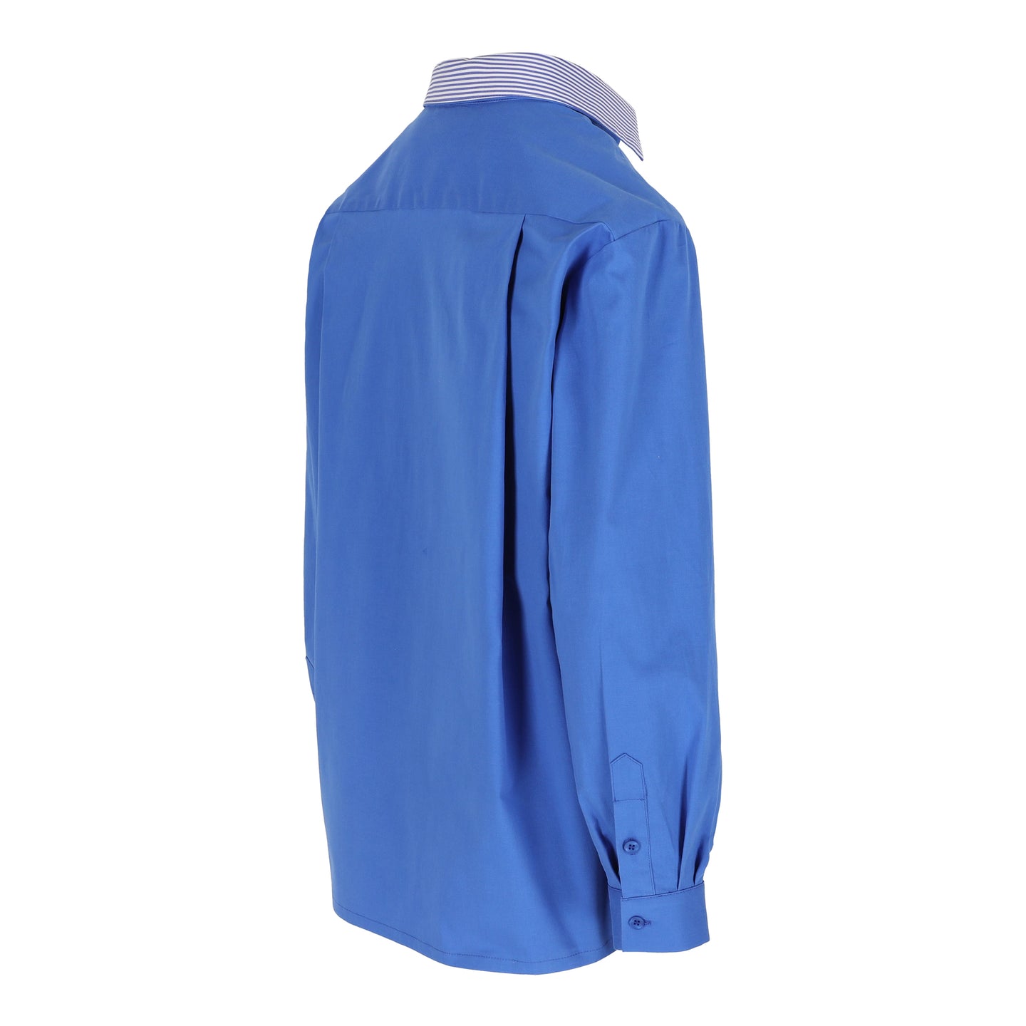 Pixie blouse Bright blue with reversed collar