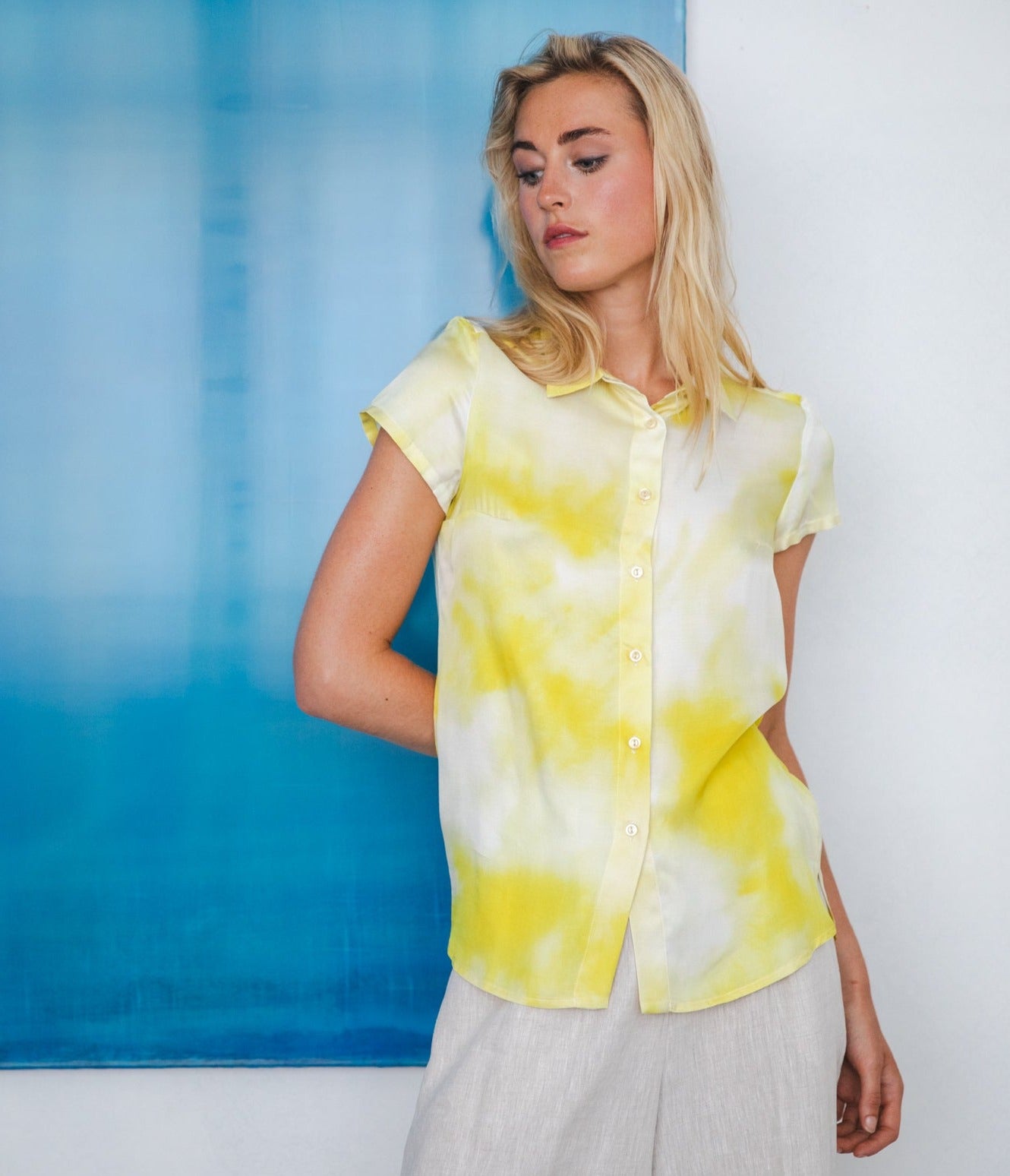 Oase blouse Yellow splash