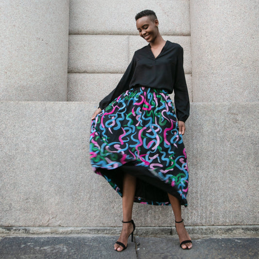 Sage midi skirt Swirl