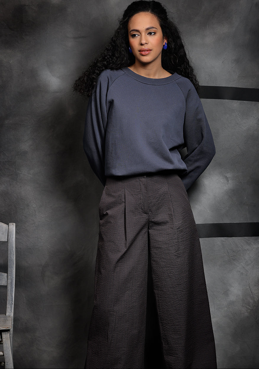 Clio pants Seersucker brown