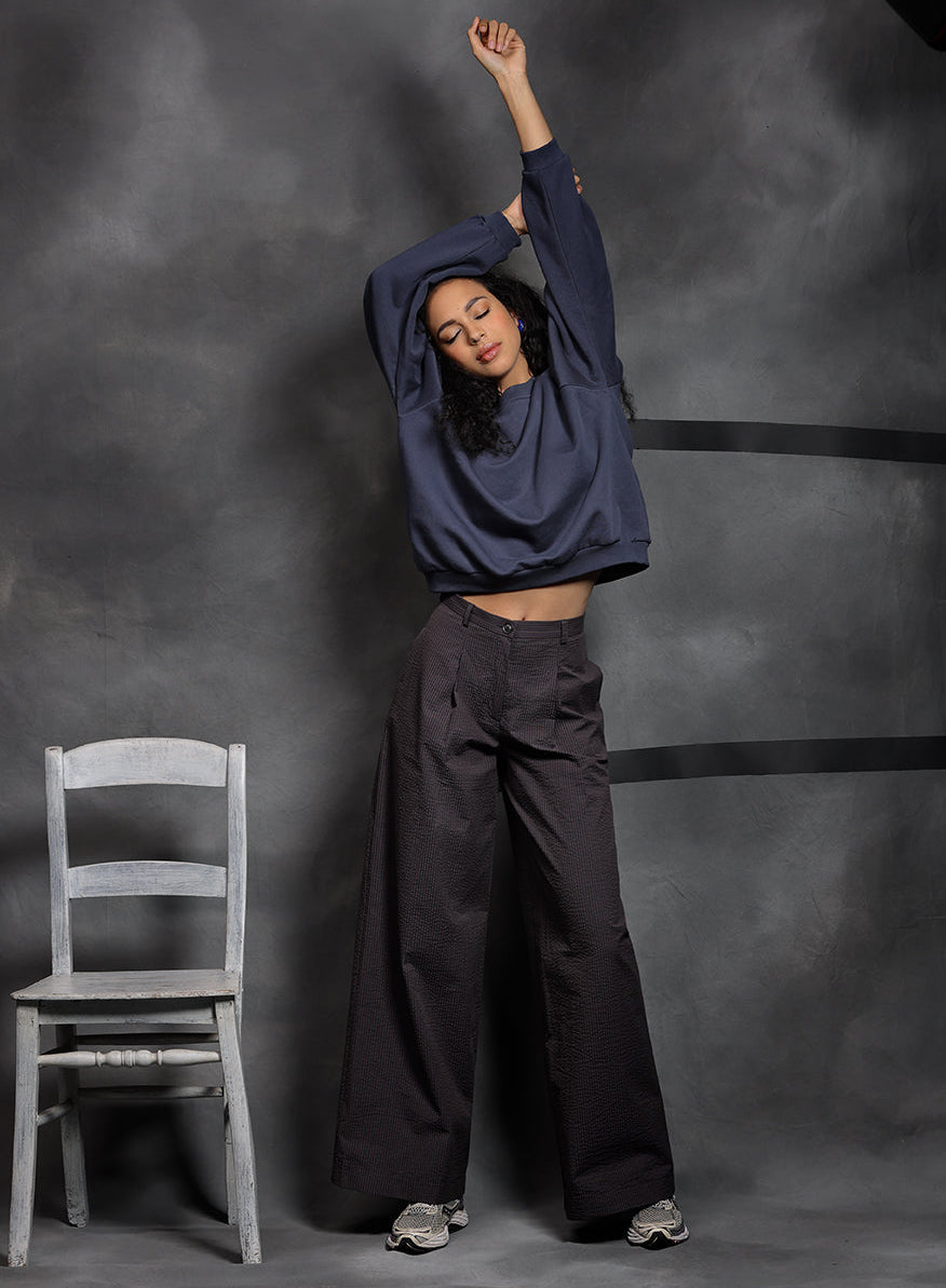 Clio pants Seersucker brown