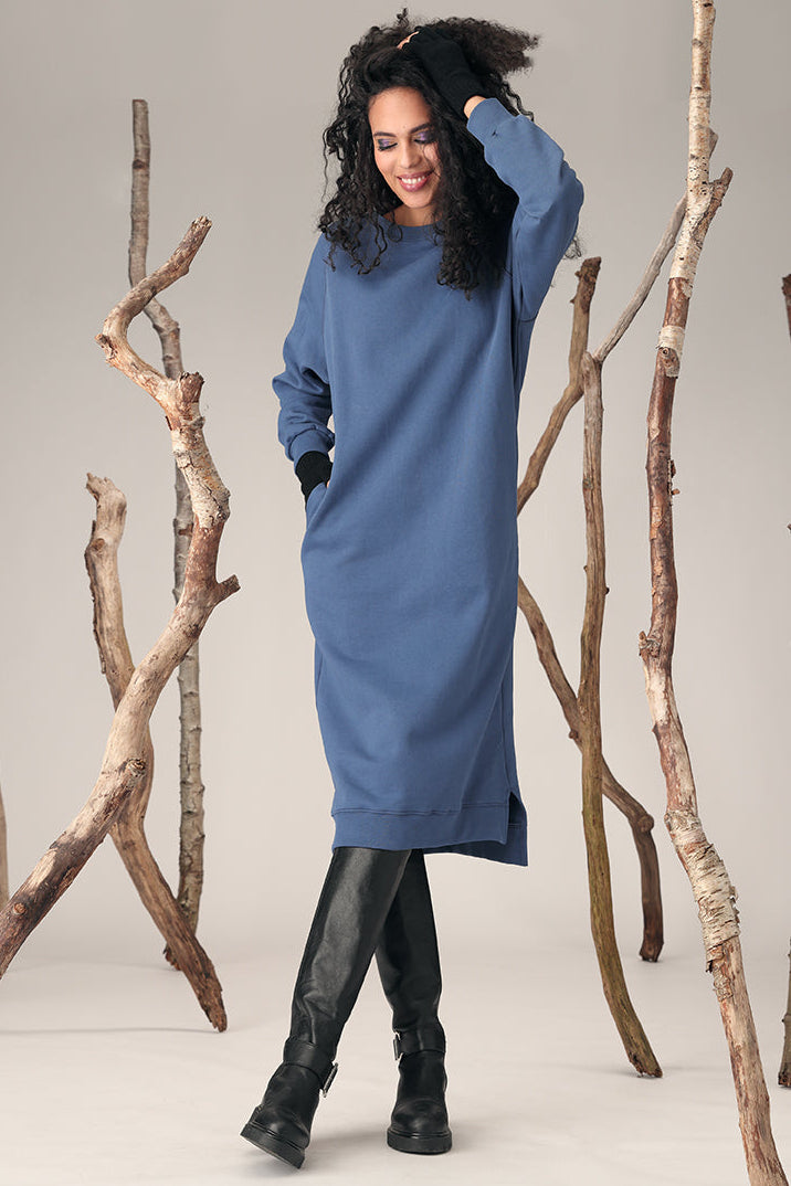 Sweater dress Ensign blue