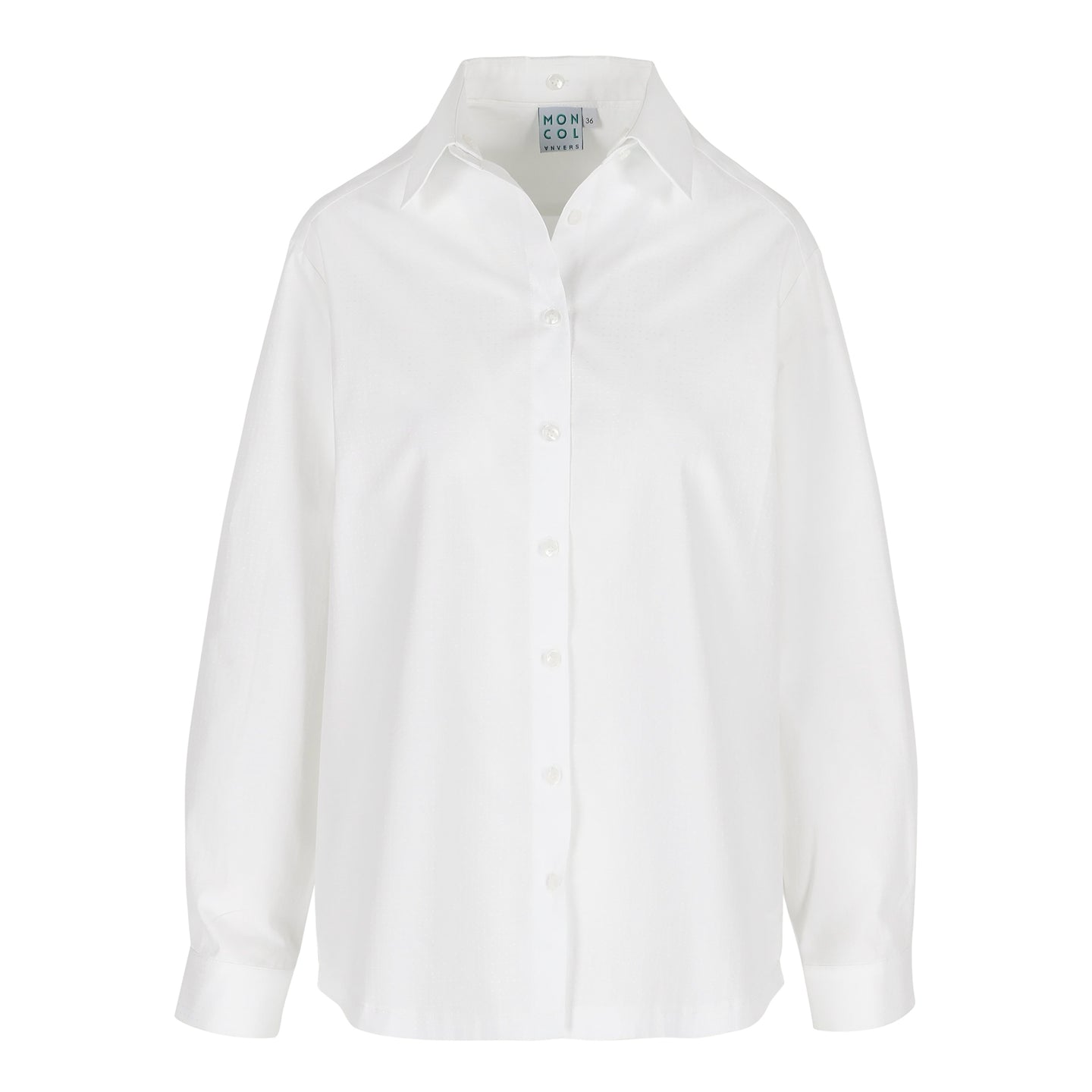 Pixie blouse White dotted, deadstock cotton