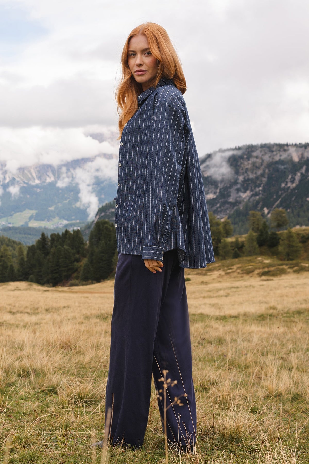 Pixie blouse Jeans stripe