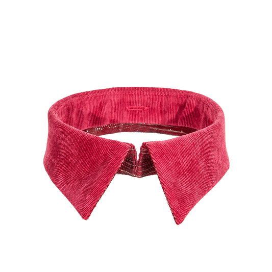 Classic collar burgundy red