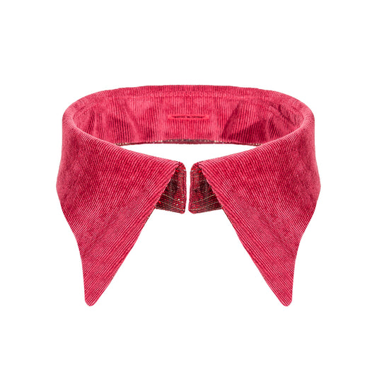 Retro collar burgundy red