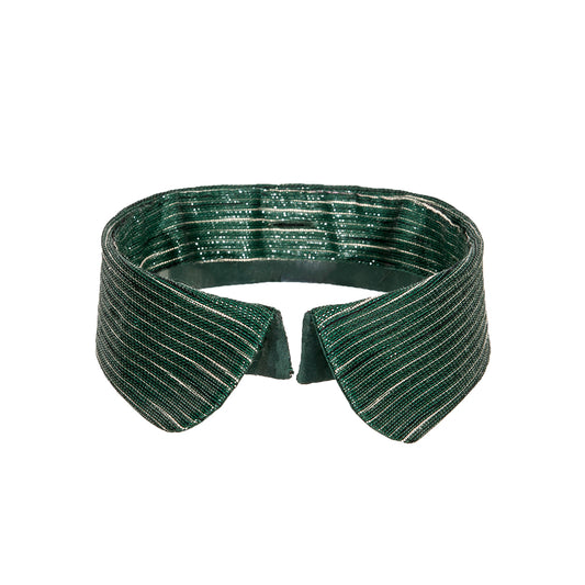 Peter pan collar green