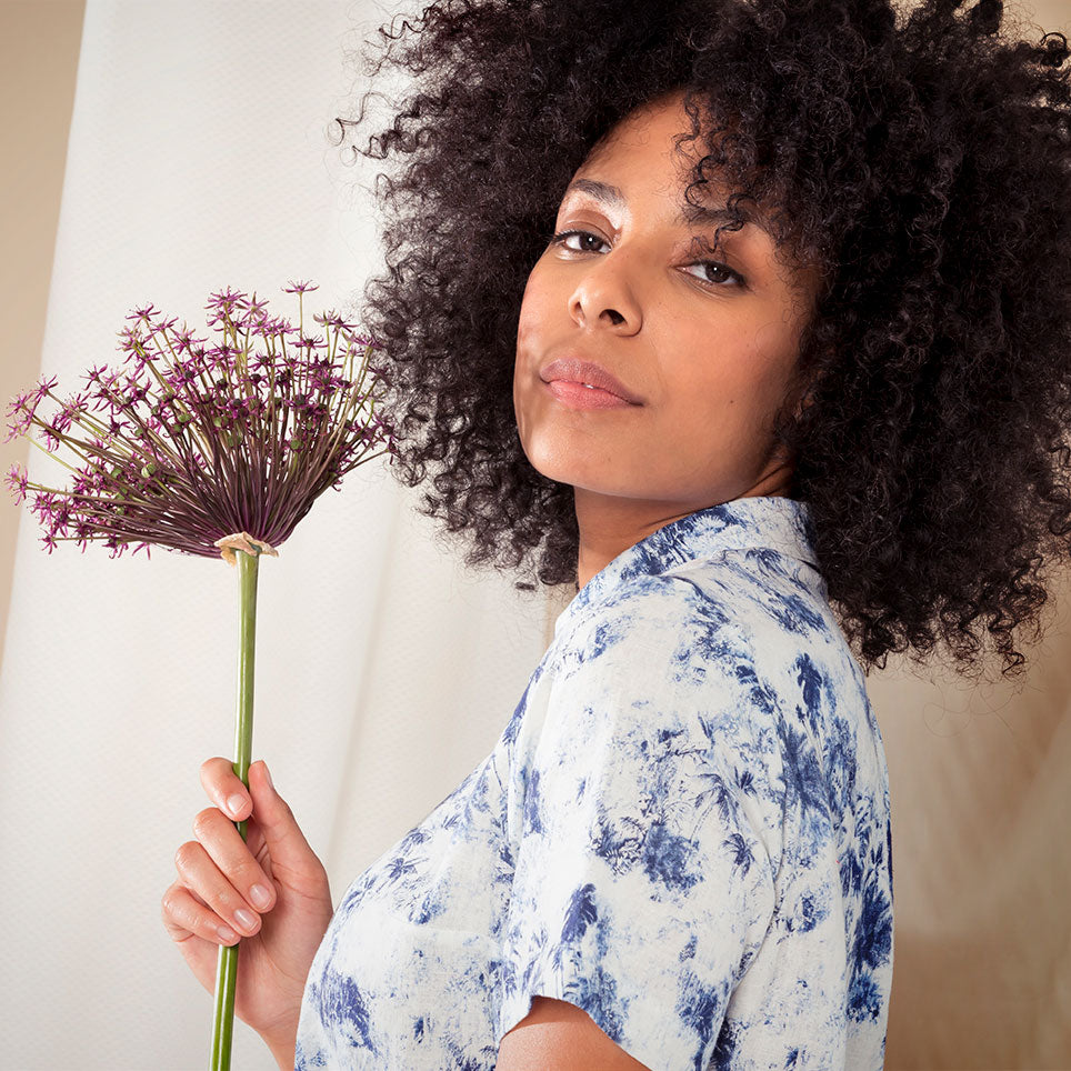Mimosa blouse blue jungle