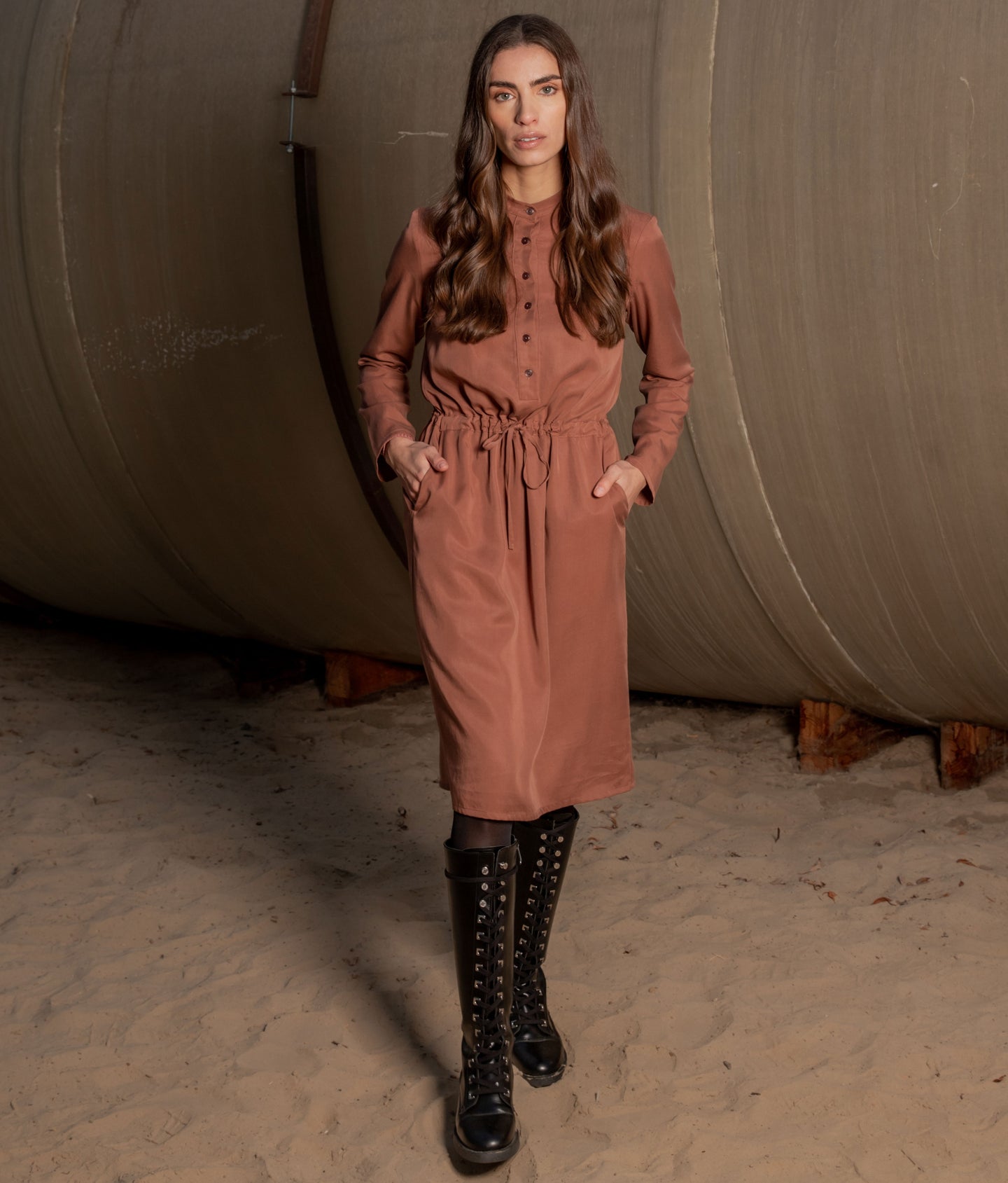 Mimosa dress Mokka - Last size: 38