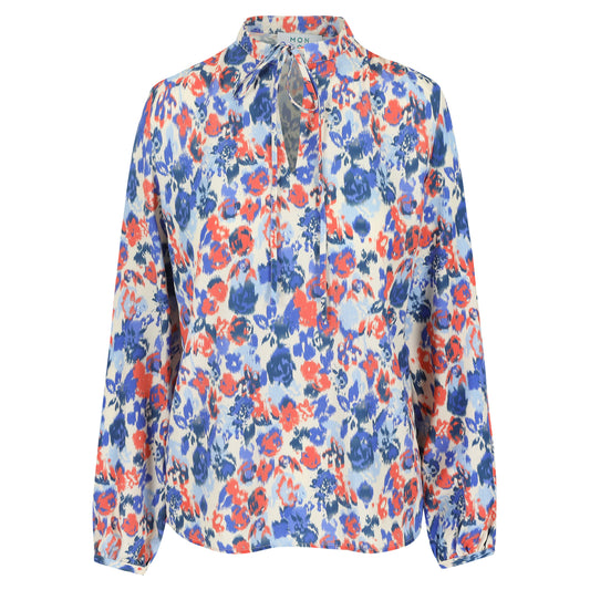 Sol blouse Color print lyocell