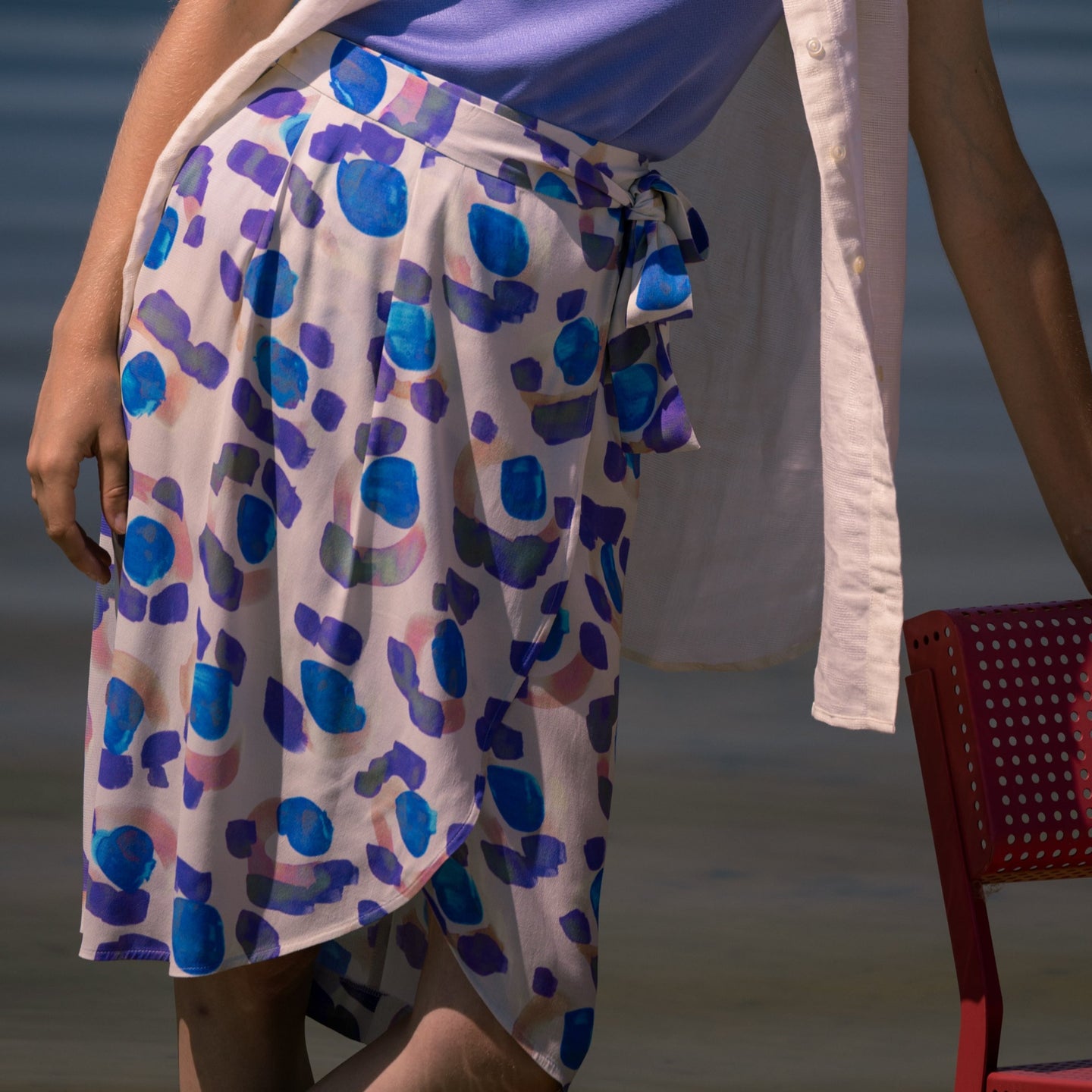 Wrap skirt Nougat EcoVero