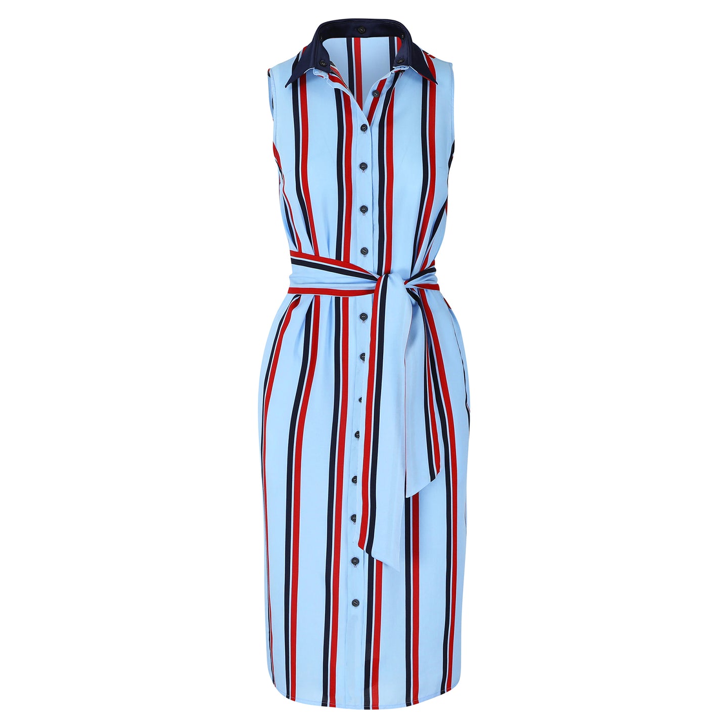 Venice dress blue stripe