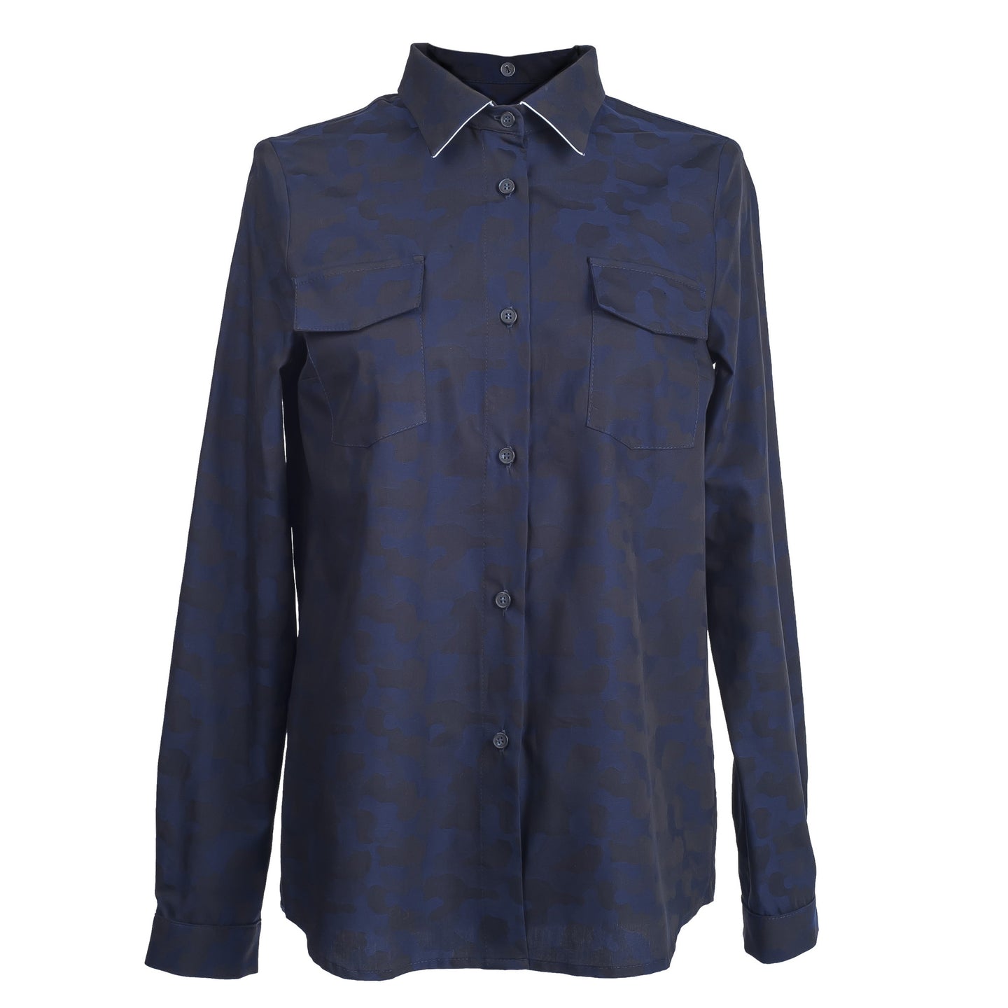 Casual blouse navy camouflage